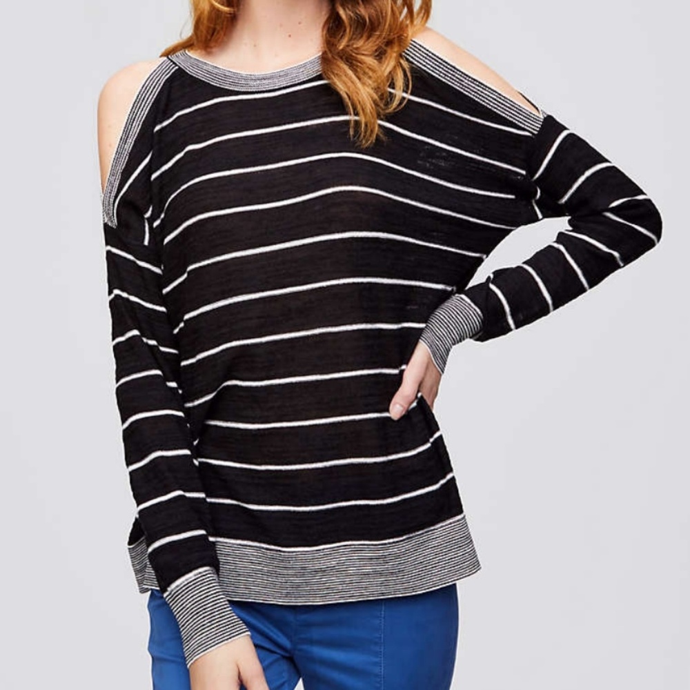 NWT LOFT Cold Shoulder Lightweight Sweater